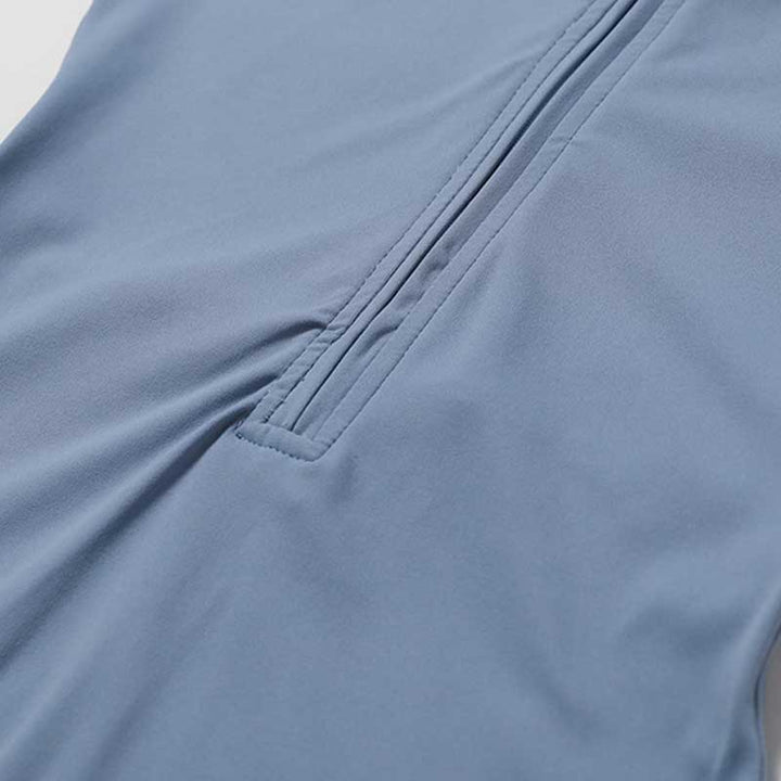 Tuta sportiva da donna con cerniera elasticizzata a maniche corte, per fitness e yoga , Buddha Stones - image 10