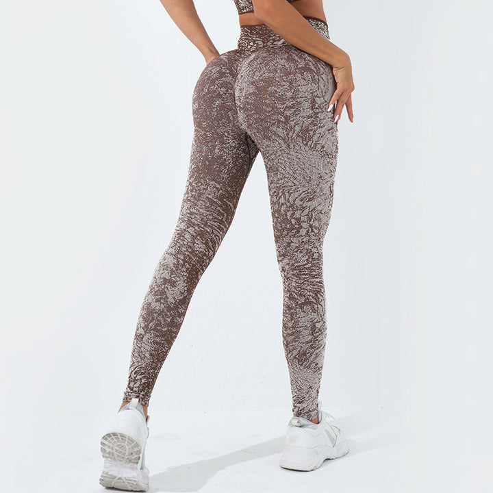Buddha Stones Seamless Fitness Crop Canotta Leggings a vita alta Pantaloni Sport Palestra Yoga Outfit - Ghette - Marrone - US6， UK/AU10，EU38 (L)  - image 31