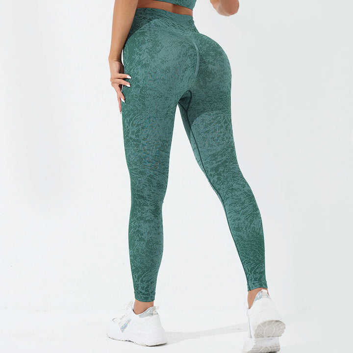 Buddha Stones Seamless Fitness Crop Canotta Leggings a vita alta Pantaloni Sport Palestra Yoga Outfit - Ghette - Verde - US6， UK/AU10，EU38 (L)  - image 26