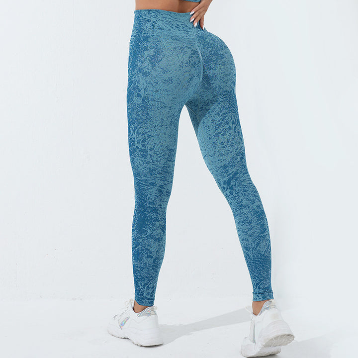Buddha Stones Seamless Fitness Crop Canotta Leggings a vita alta Pantaloni Sport Palestra Yoga Outfit - Ghette - Blu - US6， UK/AU10，EU38 (L)  - image 37