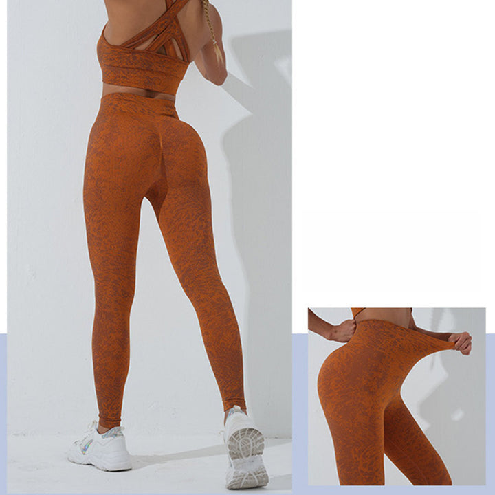 Buddha Stones Seamless Fitness Crop Canotta Leggings a vita alta Pantaloni Sport Palestra Yoga Outfit - image 24