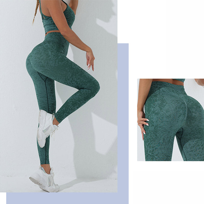 Buddha Stones Seamless Fitness Crop Canotta Leggings a vita alta Pantaloni Sport Palestra Yoga Outfit - image 27