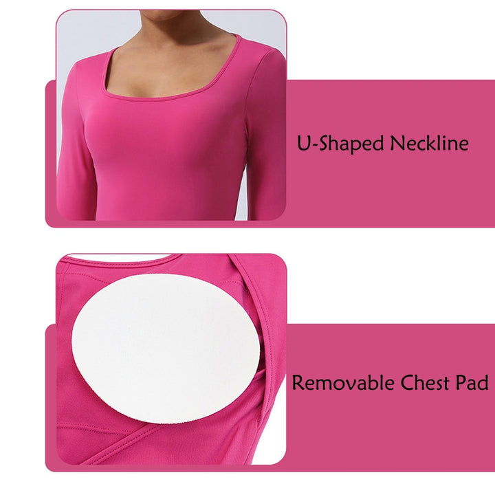 Buddha Stones Donna Tuta Sportiva Fitness Yoga Tuta Manica Lunga Senza Schienale - image 9