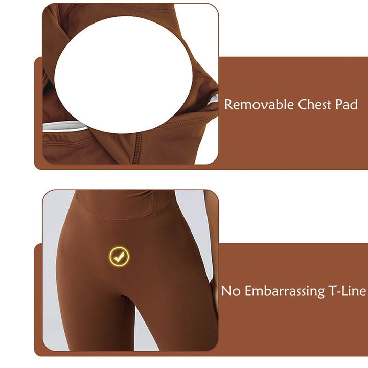 Buddha Stones Donna Allenamento Crisscross Senza Maniche Tuta Svasata Sport Fitness Yoga Bodysuit - image 7