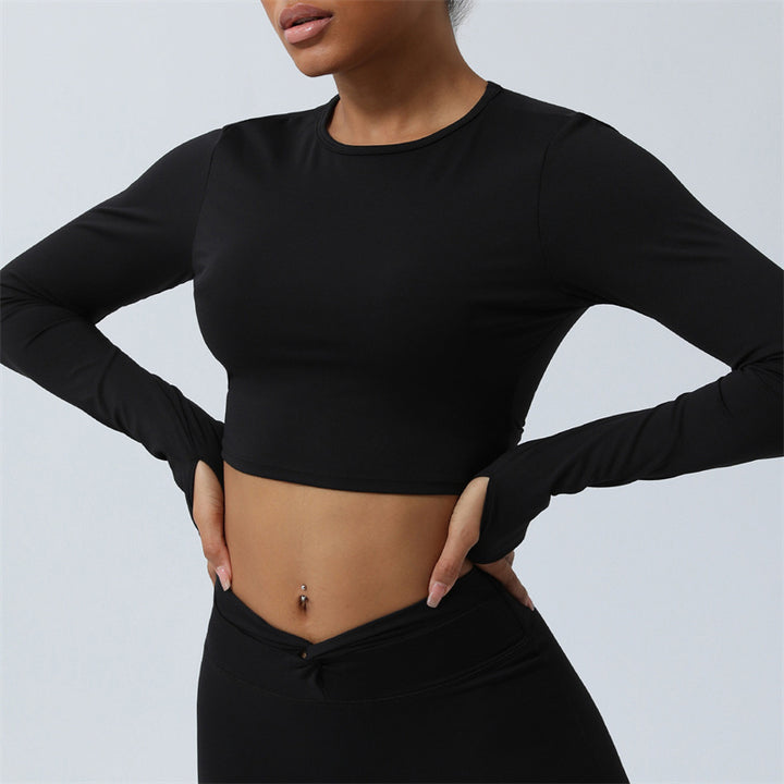 Buddha Stones Donna Allenamento Manica Lunga Crisscross Backless Top Tee Leggings Sport Fitness Yoga Outfit - Superiore - Nero - US8-10, UK/AU12-14, EU40-42 (XL) - image 26