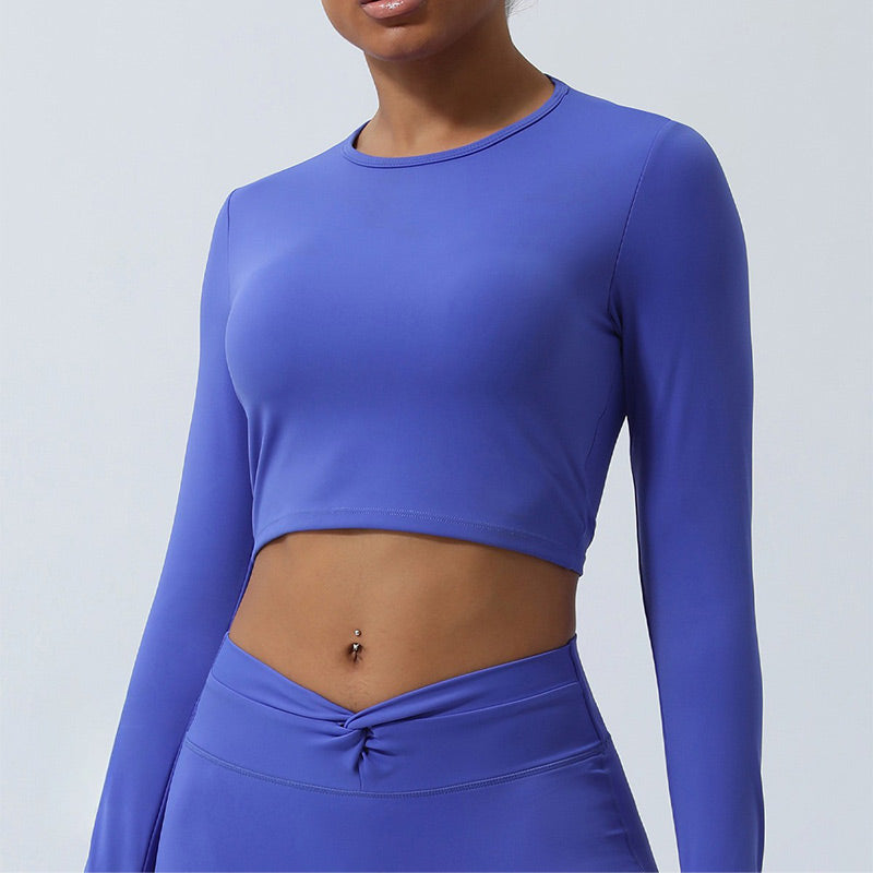 Buddha Stones Donna Allenamento Manica Lunga Crisscross Backless Top Tee Leggings Sport Fitness Yoga Outfit - image 4