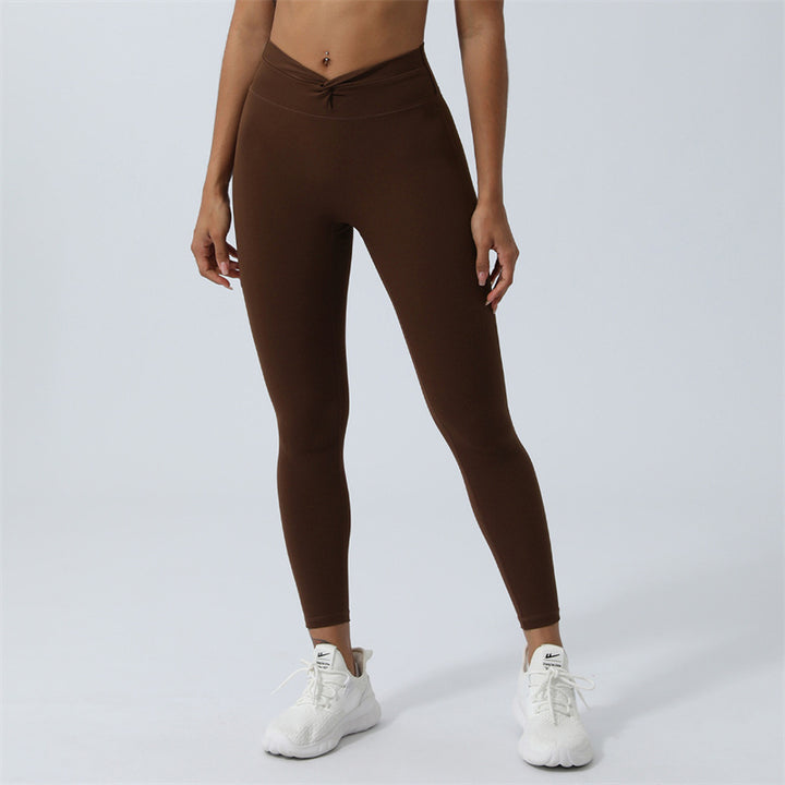 Buddha Stones Donna Allenamento Manica Lunga Crisscross Backless Top Tee Leggings Sport Fitness Yoga Outfit - Pantaloni - Marrone - US8-10, UK/AU12-14, EU40-42 (XL) - image 42