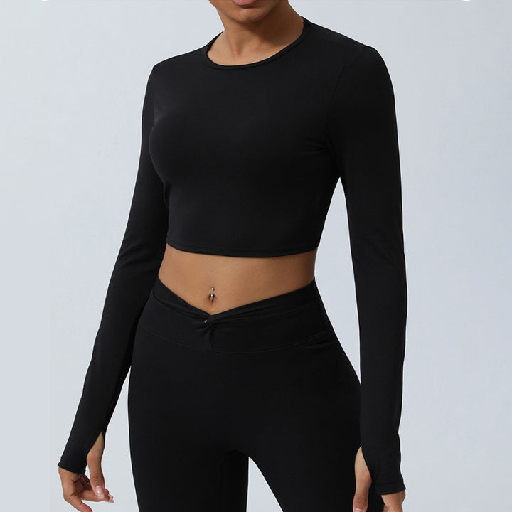 Buddha Stones Donna Allenamento Manica Lunga Crisscross Backless Top Tee Leggings Sport Fitness Yoga Outfit - image 28