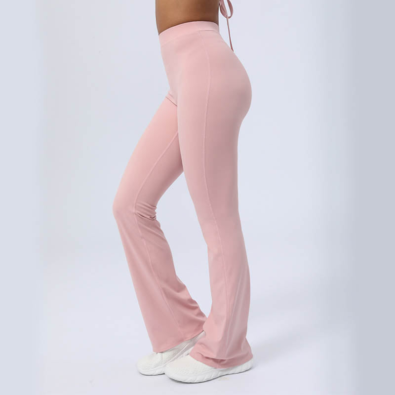 Buddha Stones Top senza spalline a maniche lunghe con reggiseno e pantaloni svasati, completo fitness e yoga - image 36