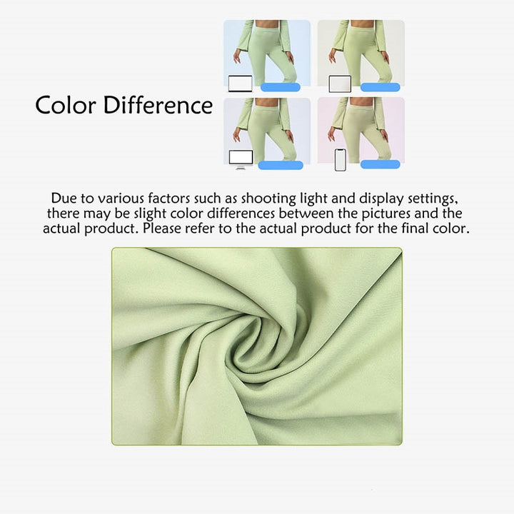 Buddha Stones Top senza spalline a maniche lunghe con reggiseno e pantaloni svasati, completo fitness e yoga - image 7