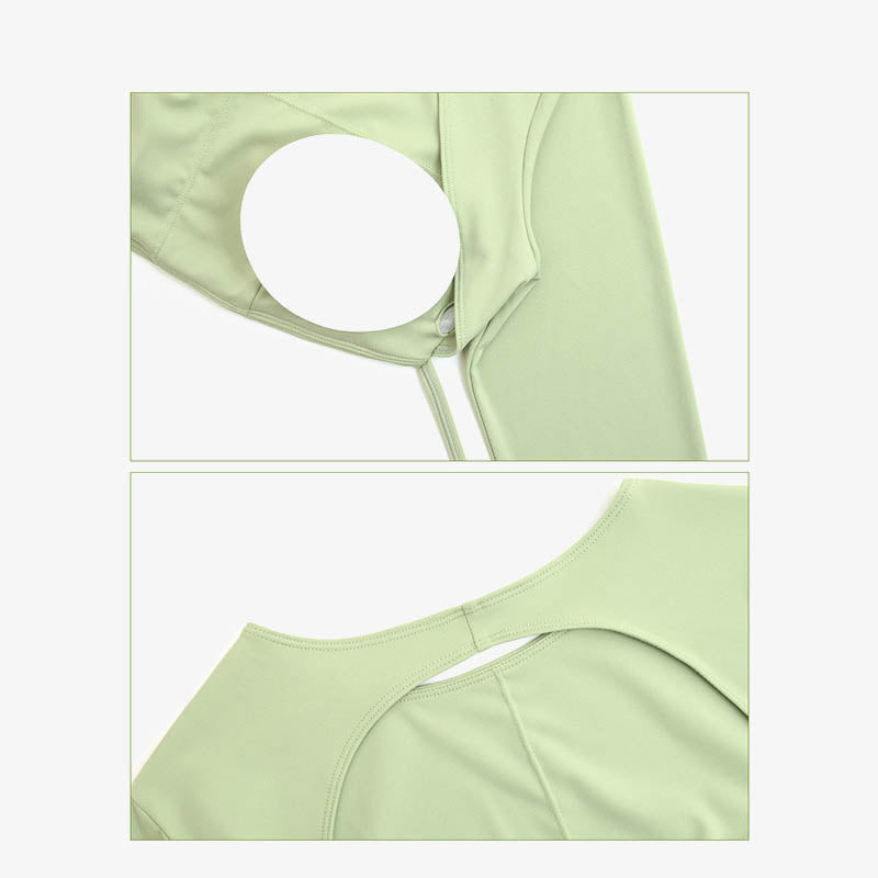 Buddha Stones Top senza spalline a maniche lunghe con reggiseno e pantaloni svasati, completo fitness e yoga - image 16