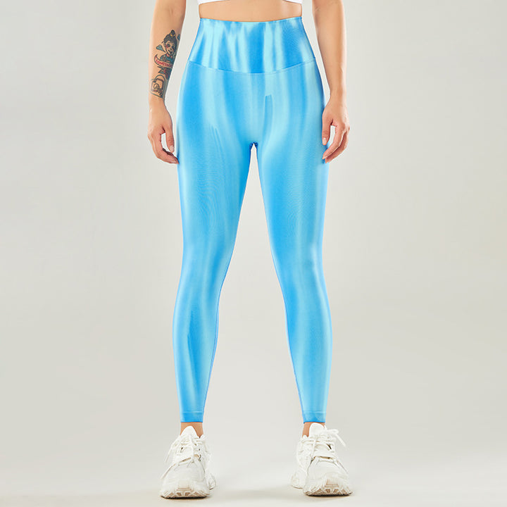 Pantaloni sportivi con stampa tie-dye senza cuciture Buddha Stones , leggings a vita alta, pantaloni da yoga da donna