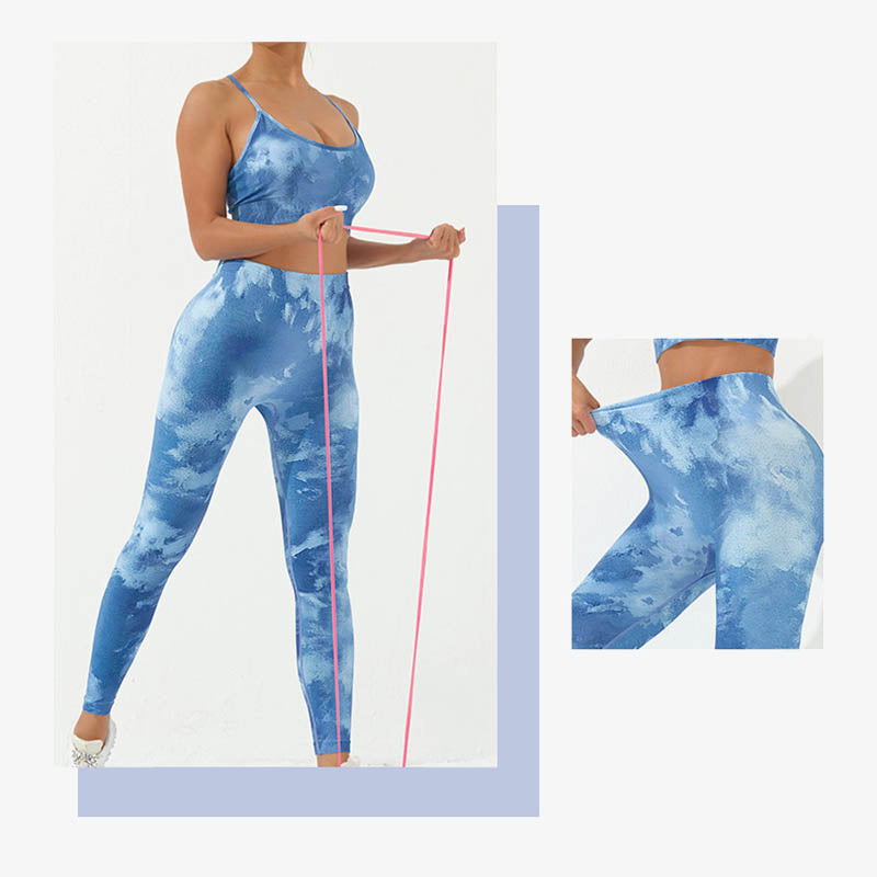 Buddha Stones 2 pezzi Camo Print senza schienale Criss-Cross Strap Top Reggiseno Pantaloncini Leggings Pantaloni Fitness Yoga Outfit Set - image 19