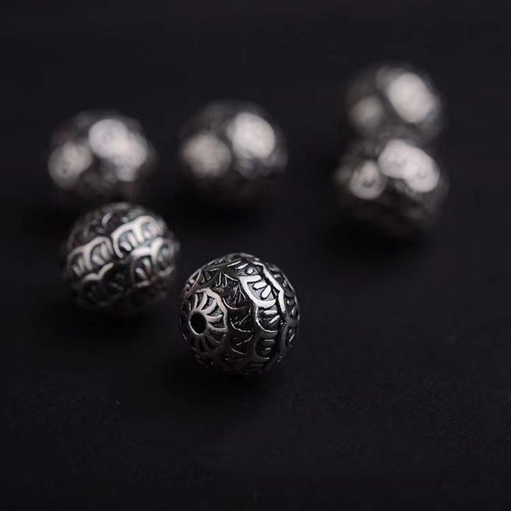 Braccialetto di guarigione con perline di squame di pesce , Buddha Stones e roccia lavica