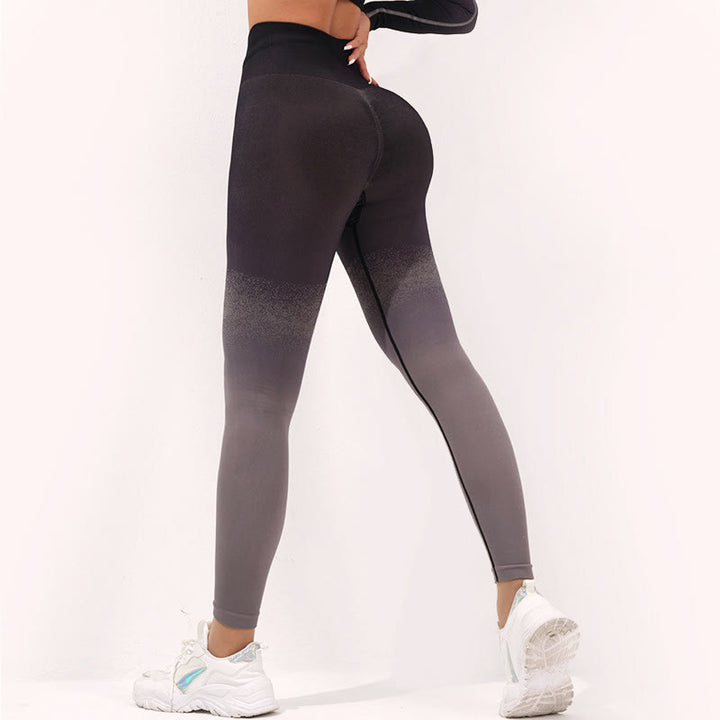 Maglietta corta a maniche lunghe con motivo a Buddha Stones, reggiseno, leggings, pantaloni, fitness e yoga. - Pantaloni - Nero Grigio - US4, UK/AU8, EU36 (L) - image 16