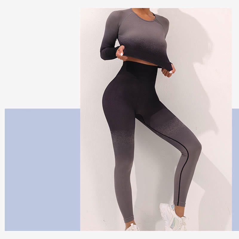 Maglietta corta a maniche lunghe con motivo a Buddha Stones, reggiseno, leggings, pantaloni, fitness e yoga. - image 18