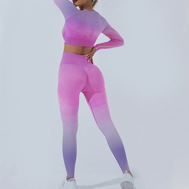 Maglietta corta a maniche lunghe con motivo a Buddha Stones, reggiseno, leggings, pantaloni, fitness e yoga. - image 33