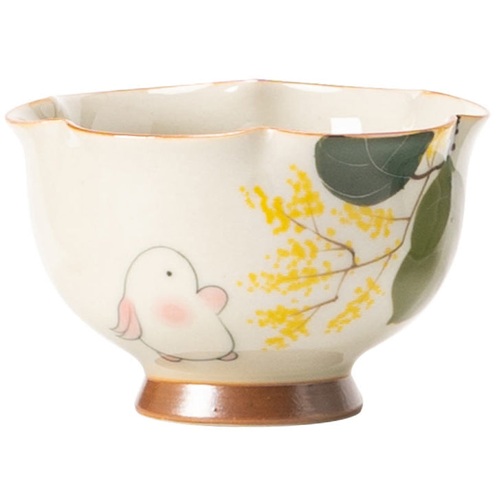 Buddha Stones dipinto a mano piccolo coniglio osmanto tazza da tè in ceramica Kung Fu tazza da tè 40ml