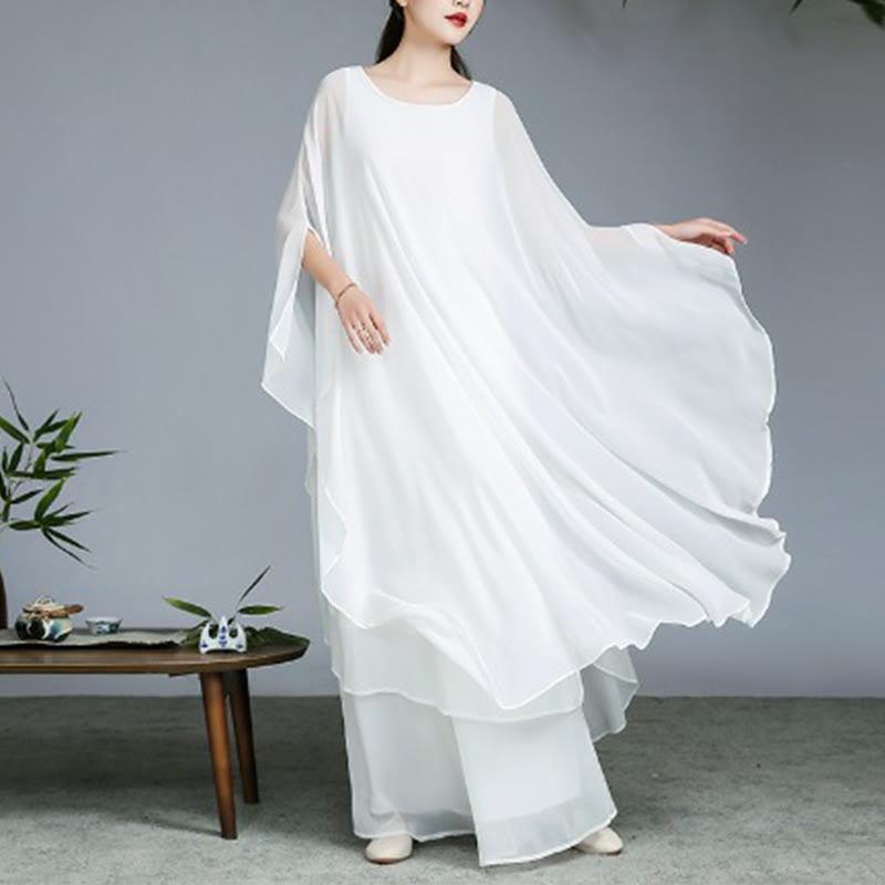 Buddha Stones Semplice Modello Midi Vestito Pantaloni Gamba Larga Meditazione Spirituale Zen Pratica Yoga Danza Abbigliamento - image 4