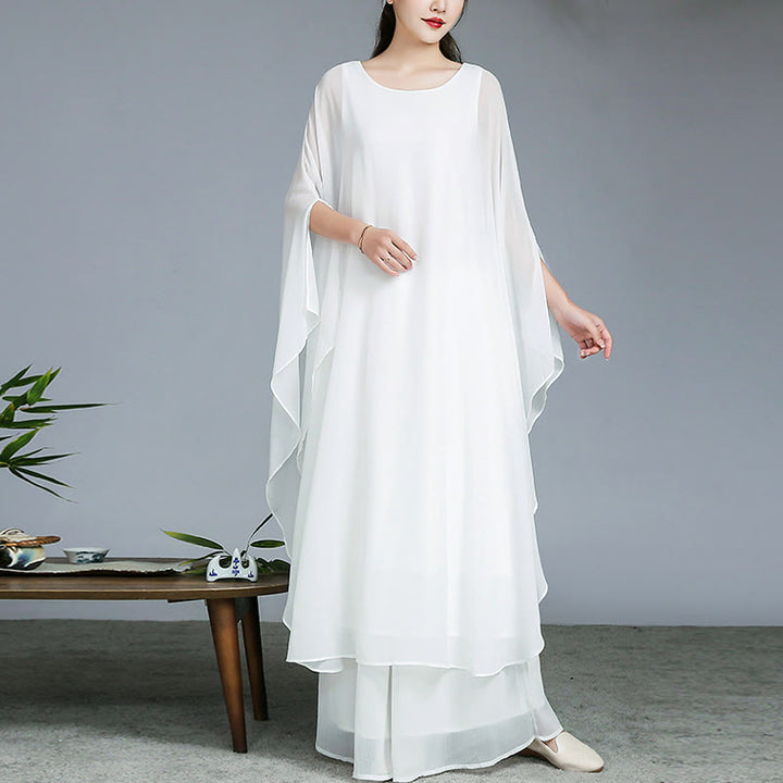 Buddha Stones Semplice Modello Midi Vestito Pantaloni Gamba Larga Meditazione Spirituale Zen Pratica Yoga Danza Abbigliamento - image 2