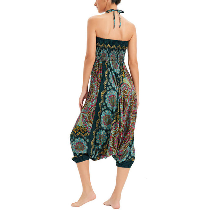 Pantaloni harem larghi con motivo a fiori mandala, pantaloni a vita alta, pantaloni da tuta, pantaloni da due stili Buddha Stones - image 5