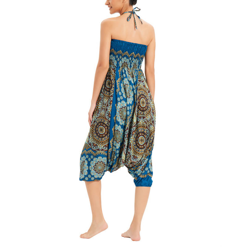 Pantaloni harem larghi con motivo a fiori mandala, pantaloni a vita alta, pantaloni da tuta, pantaloni da due stili Buddha Stones - image 32