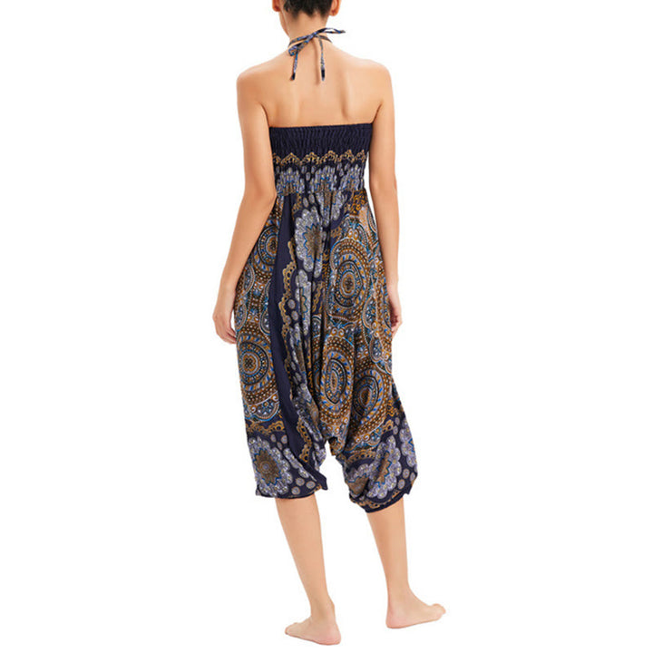 Pantaloni harem larghi con motivo a fiori mandala, pantaloni a vita alta, pantaloni da tuta, pantaloni da due stili Buddha Stones - image 26