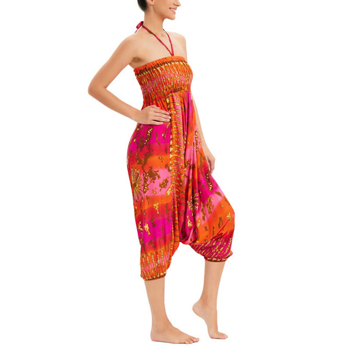Buddha Stones a balze larghe e colorate sfumate, pantaloni a vita alta, pantaloni da tuta, pantaloni da donna - image 17