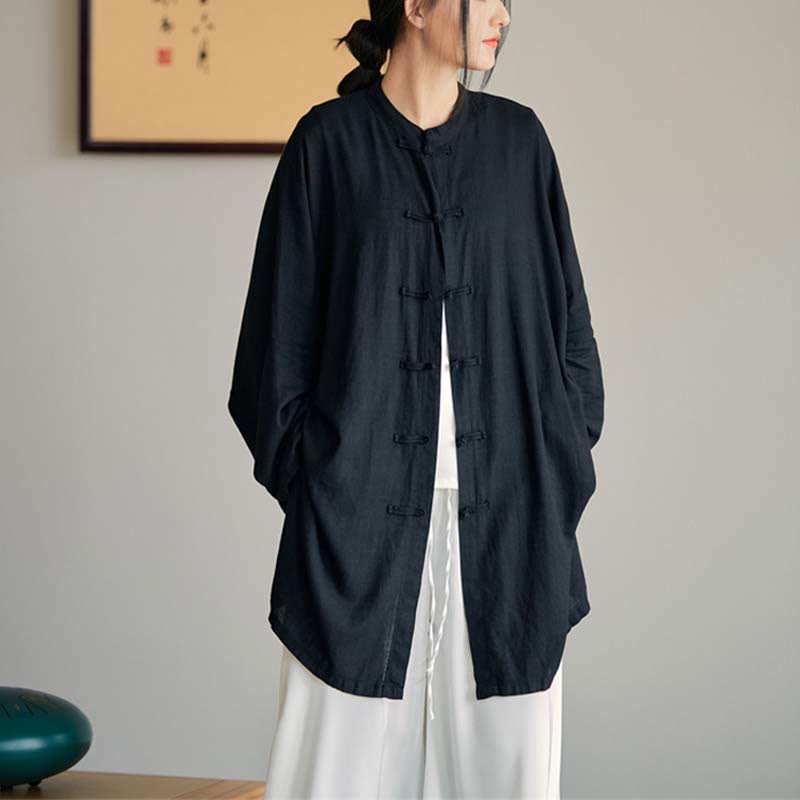 Buddha Stones Plain Frog-Bottone Design Camicia Zen Tai Chi Meditazione Top Abbigliamento Cotone Lino Giacca - image 26