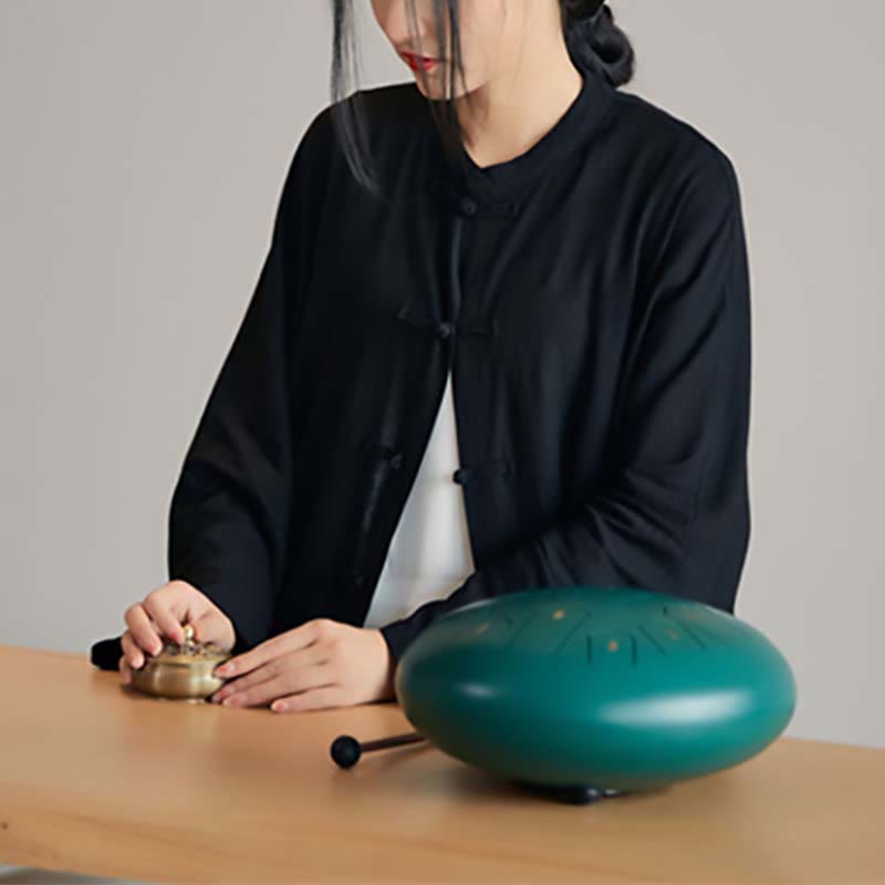 Buddha Stones Plain Frog-Bottone Design Camicia Zen Tai Chi Meditazione Top Abbigliamento Cotone Lino Giacca - image 22