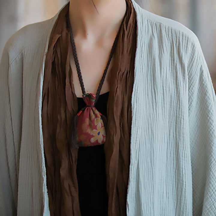 Cappotto a maniche lunghe con motivo semplice Buddha Stones Zen Meditazione Giacca in cotone con apertura frontale - image 5