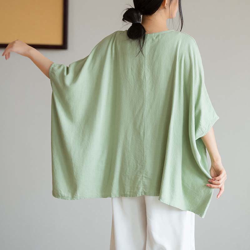 Maglietta larga a maniche tre quarti con motivo Buddha Stones tinta unita - image 18