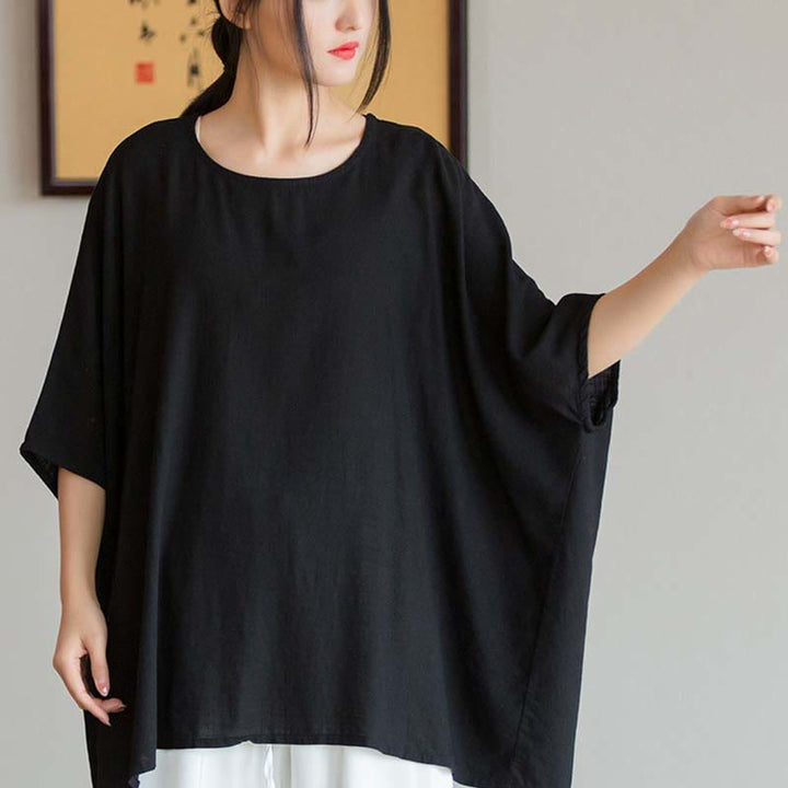 Maglietta larga a maniche tre quarti con motivo Buddha Stones tinta unita - image 25