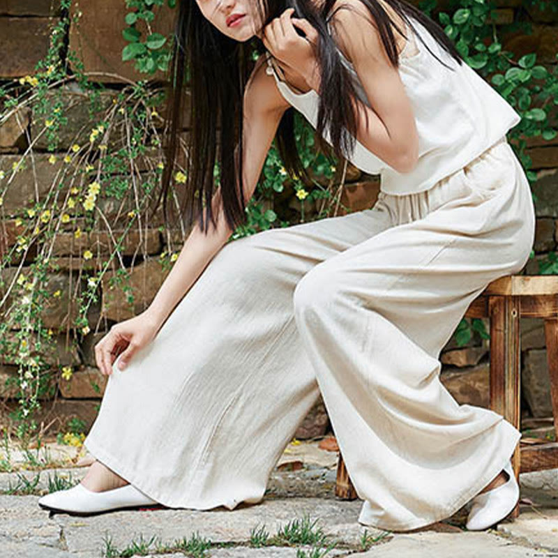 Pantaloni da yoga da donna con tasche e gamba larga, modello Buddha Stones, tinta unita - image 6