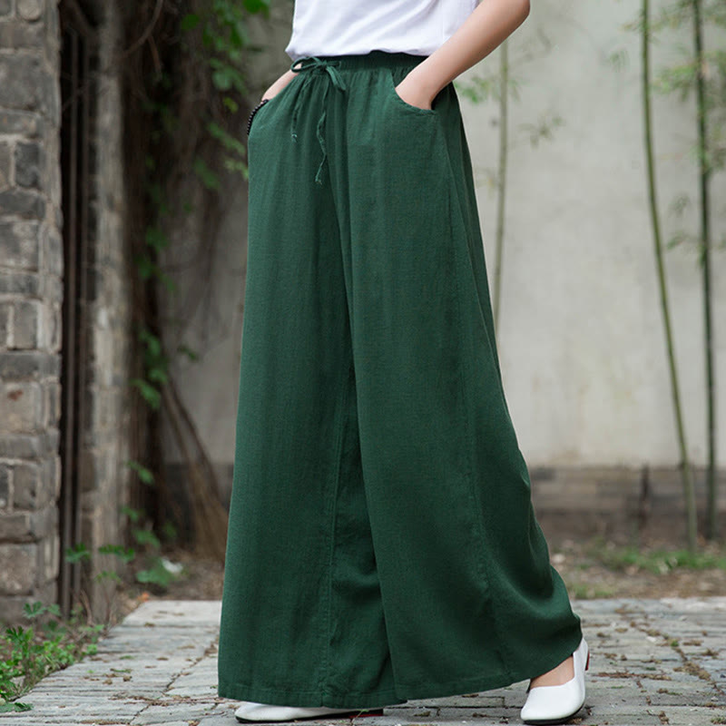 Pantaloni da yoga da donna con tasche e gamba larga, modello Buddha Stones, tinta unita - image 50
