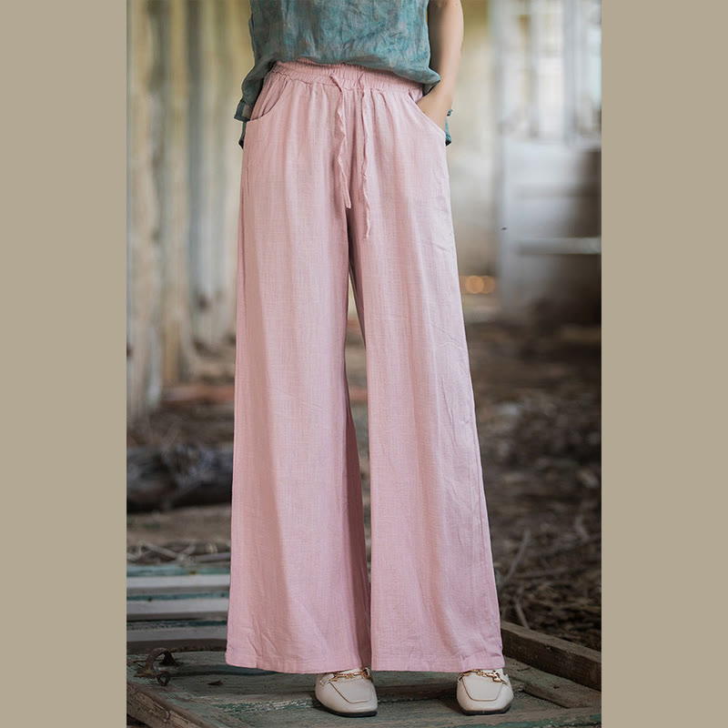 Pantaloni da yoga da donna con tasche e gamba larga, modello Buddha Stones, tinta unita - image 63