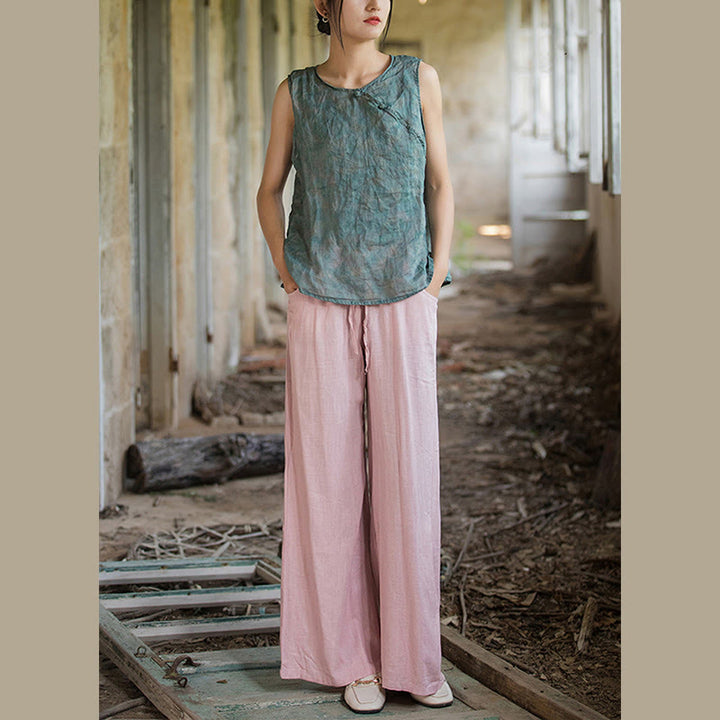 Pantaloni da yoga da donna con tasche e gamba larga, modello Buddha Stones, tinta unita - image 66