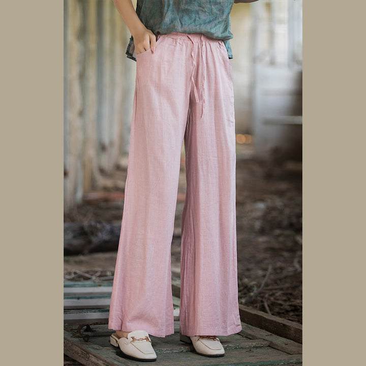 Pantaloni da yoga da donna con tasche e gamba larga, modello Buddha Stones, tinta unita - image 61