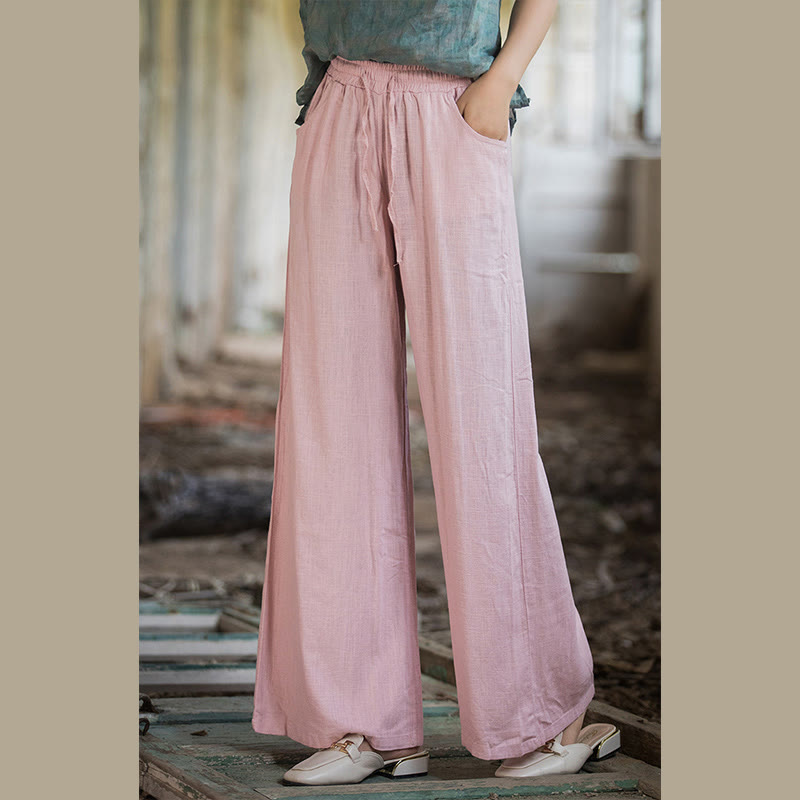 Pantaloni da yoga da donna con tasche e gamba larga, modello Buddha Stones, tinta unita - image 60