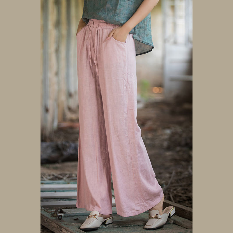Pantaloni da yoga da donna con tasche e gamba larga, modello Buddha Stones, tinta unita - image 64