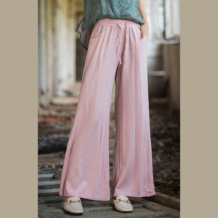 Pantaloni da yoga da donna con tasche e gamba larga, modello Buddha Stones, tinta unita - image 59