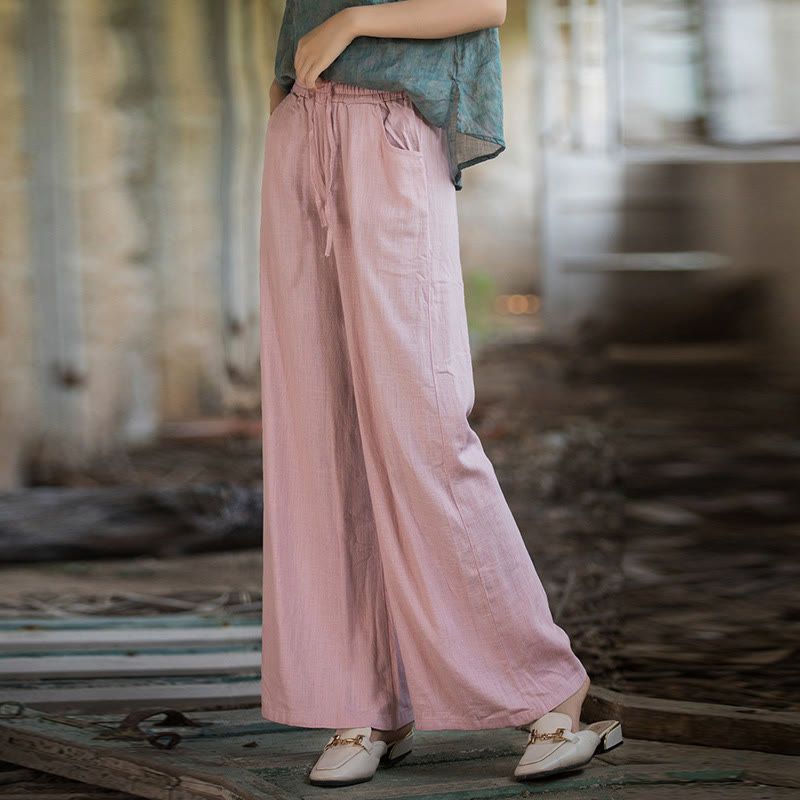 Pantaloni da yoga da donna con tasche e gamba larga, modello Buddha Stones, tinta unita - Rosa - US6, UK/AU10, EU38 (L)  - image 58