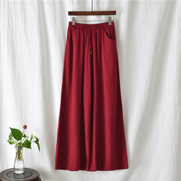 Pantaloni da yoga da donna con tasche e gamba larga, modello Buddha Stones, tinta unita - image 48