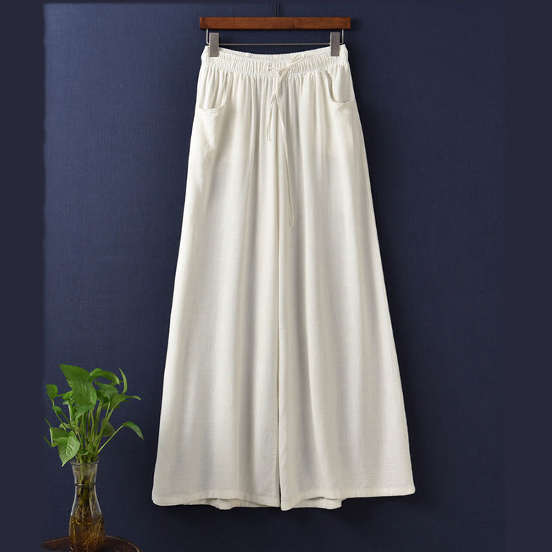 Pantaloni da yoga da donna con tasche e gamba larga, modello Buddha Stones, tinta unita - image 20
