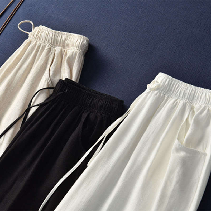 Pantaloni da yoga da donna con tasche e gamba larga, modello Buddha Stones, tinta unita - image 68