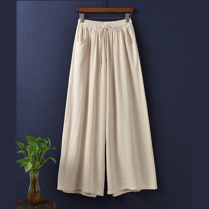 Pantaloni da yoga da donna con tasche e gamba larga, modello Buddha Stones, tinta unita - image 12