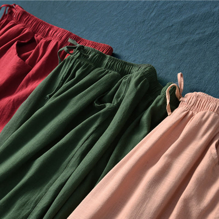 Pantaloni da yoga da donna con tasche e gamba larga, modello Buddha Stones, tinta unita - image 70