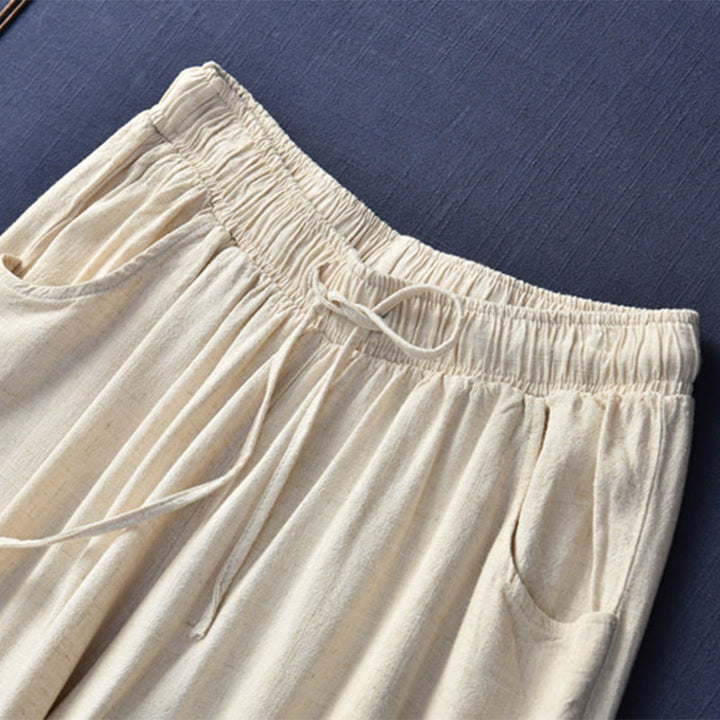 Pantaloni da yoga da donna con tasche e gamba larga, modello Buddha Stones, tinta unita - image 8