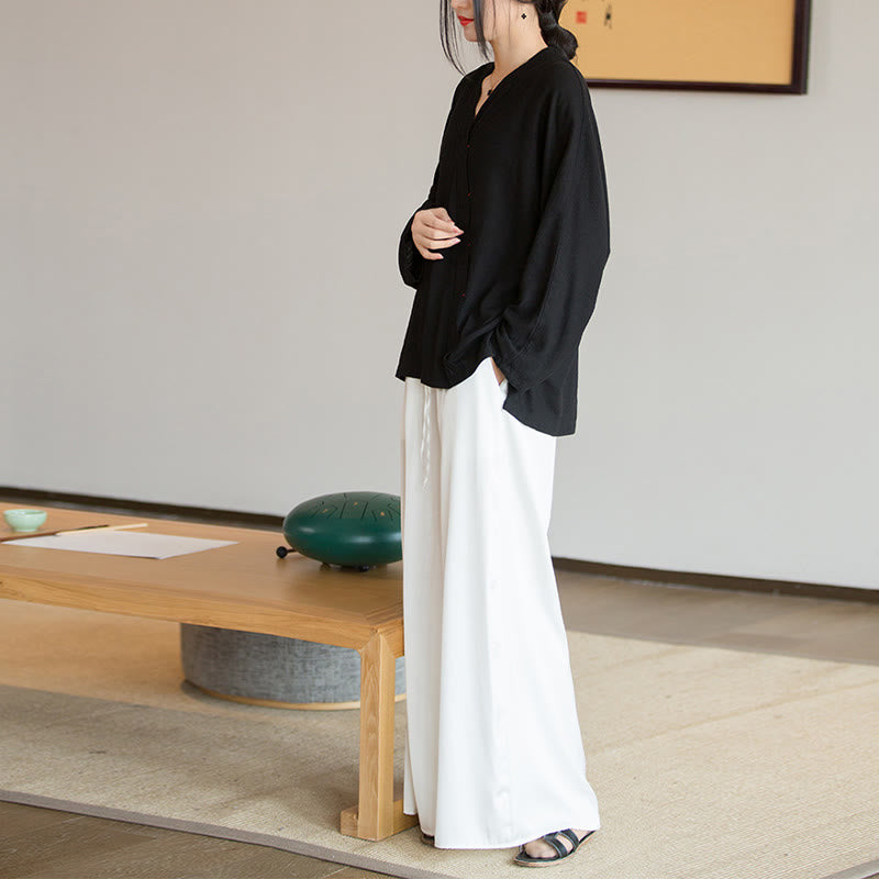 Camicetta con scollo a V Buddha Stones , camicia da donna, manica lunga, stile cinese Hanfu - image 23