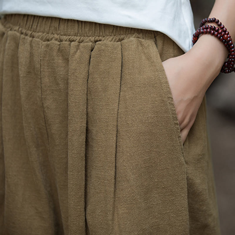 Pantaloni da yoga casual da donna con tasche e gamba larga retrò Buddha Stones